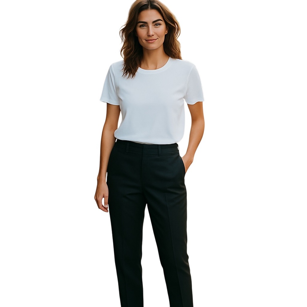 Van Heusen Black Dress Pants with Elegant Creases